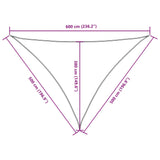ZNTS Sunshade Sail Oxford Fabric Triangular 5x5x6 m Anthracite 135128