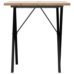 ZNTS Dining Table X-Frame 70x70x75.5 cm Solid Wood Pine and Steel 3282759