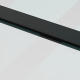Sliding Door with Hardware Set Black 102.5x205 cm ESG Glass 3375860