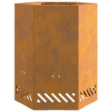 Smokeless Fire Pit Brown 38 x 38 x 51 cm Weathering Steel 858985