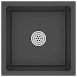 ZNTS Handmade Kitchen Sink Black Stainless Steel 51501