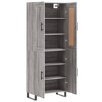 Highboard Grey Sonoma 69.5x34x180 cm Engineered Wood 3199583