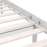 810083 Bed Frame without Mattress White Solid Wood 140x200 cm