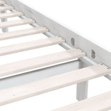 810083 Bed Frame without Mattress White Solid Wood 140x200 cm