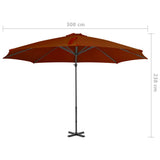 Cantilever Garden Parasol Terracotta 312307