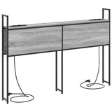 Storage Headboard with Charging Station Grey sonoma 150 cm 859813