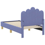 Toddler Bed Frame with Headboard Jeans Blue 70 x 140 cm Fabric 42011043