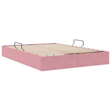 Storage Bed with Mattress with Storage Pink 140 x 190 cm Velvet 3370099