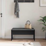 Hall Bench with Cushion Black Oak 83 x 38 x 40 cm 891553