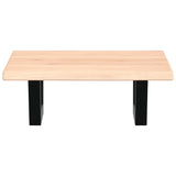 Basin Shelf Wall Mounted Steel and Solid Wood Oak 3302539