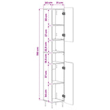 Bathroom Cabinet with Open Shelf ZWOLLE White 896375