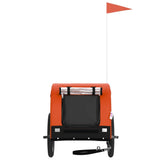 Pet Bike Trailer Orange and Black Oxford Fabric and Iron 94005