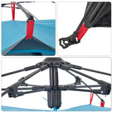 Camping Tent Dome 3-Person Blue Quick Release 4004194