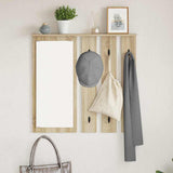 Wall-Mounted Coat Rack with Shelf Sonoma oak 84 x 10 x 80 cm 874493