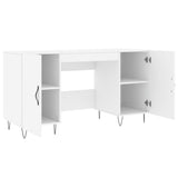 Desk White 140x50x75 cm Engineered Wood 829540