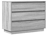 Bedside Cabinet Grey 71 x 34.5 x 75 cm Engineered wood 869639