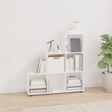 Staircase Bookcase High Gloss White 107 cm Engineered Wood 342605