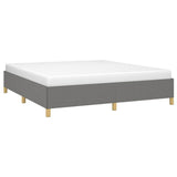 Bed Frame without Mattress Dark Grey 193x203 cm King Fabric 347210