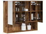 Bathroom Mirror Cabinet with Shelf Old Wood 60 x 14.5 x 70 cm 889189