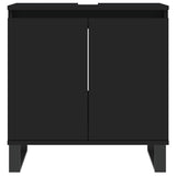 Bathroom Cabinet Black 58x33x60 cm Engineered Wood 831589