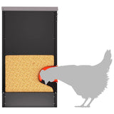 Chicken Feeder 2 pcs Black 60.5 x 29 x 51 cm Cold-Rolled Steel 879978