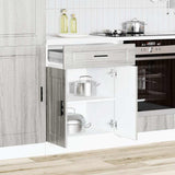 Kitchen Base Cabinet Porto Grey Sonoma Engineered Wood 853973