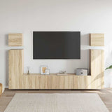 8 Piece TV Cabinet Set Sonoma Oak Engineered Wood 3079020