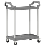 ZNTS 2-Tier Trolley Grey 81x41x92 cm Aluminium 30327