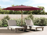 Garden Parasol with Wooden Pole Bordeaux Red 299x240 cm 363171