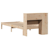 Bookcase Bed without Mattress 90x190 cm Single Solid Wood Pine 3321561