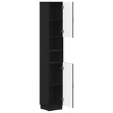 Bathroom Cabinet with Open Shelf HOORN Black 30 x 31 x 187 cm 897256