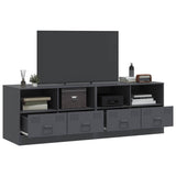 TV Cabinets 2 pcs Anthracite 67x39x44 cm Steel 841744