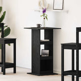 Bar Table with Shelf Black Oak 60 x 60 x 100 cm Engineered Wood 869244
