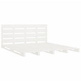 Bed Frame without Mattress White 135x190 cm Double Solid Wood Pine 3120163