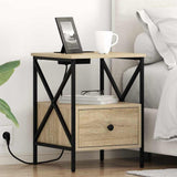 Bedside Cabinet Sonoma Oak 41.5 x 40.5 x 55 cm Engineered Wood 859552