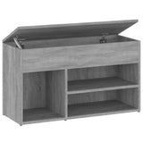 816054 Shoe Bench Grey Sonoma 80x30x45 cm Engineered Wood