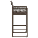 Garden Bar Stools 2 pcs Brown Poly Rattan 368703