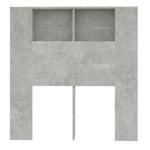 ZNTS Headboard Cabinet Concrete Grey 100x18.5x104.5 cm 811911