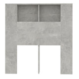 ZNTS Headboard Cabinet Concrete Grey 100x18.5x104.5 cm 811911