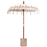 Balinese Parasol Cream 180-190 cm Cotton, solid wood 3356889