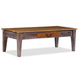244968 Coffee Table Solid Wood Vintage 118x60x40 cm