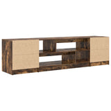 TV Cabinet Smoked Oak 188.5x41x50 cm Engineered Wood 3328421