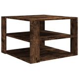 ZNTS Coffee Table Smoked Oak 60x60x40 cm Engineered Wood 826626