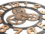Wall Clock Metal 58 cm Golden and Black 283861