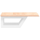 Basin Shelf Wall Mounted Steel and Solid Wood Oak 3302534
