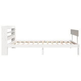 Bed Frame without Mattress White 100x200 cm Solid Wood Pine 3306616