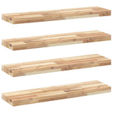 Floating Shelves 4 pcs 80x20x4 cm Untreated Solid Wood Acacia 3279426