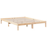 Extra Long Bed Frame without Mattress 140x210 cm Solid Wood Pine 852406