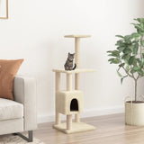 Cat Tree with Sisal Scratching Posts Cream 104 cm 171469