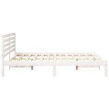 Bed Frame with Headboard White 140 x 200 cm Solid Pine Wood 872288